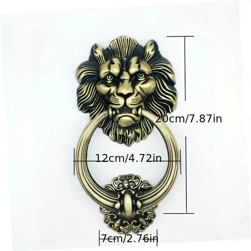 200mm Large Antique Lion Door Knocker Lionhead Door Knockers Lions Home Decor - image 8 | Free standard UK delivery included | Discount Quality Products