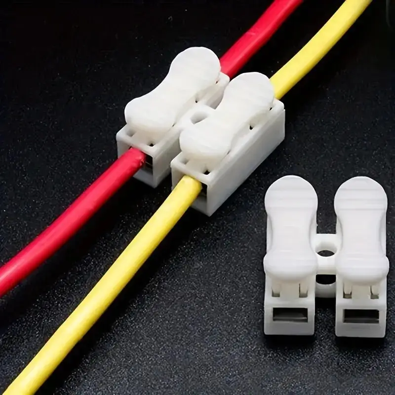 10x Push Type 2Way Wire Cable Connector Neutral Live Terminal Junction Block 10A - image 2 | Free standard UK delivery included | Discount Quality Products