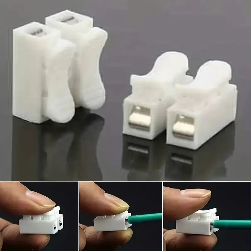 10x Push Type 2Way Wire Cable Connector Neutral Live Terminal Junction Block 10A - image 7 | Free standard UK delivery included | Discount Quality Products