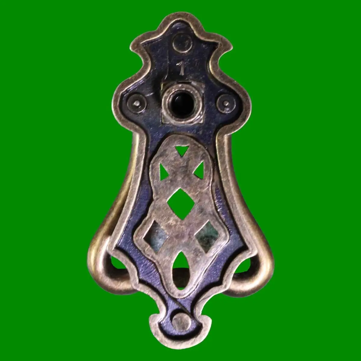 1x Richmond Antique Style Brass Plated Drop Pull Handle For Draws & Cabinets - image 3 | Free standard UK delivery included | Discount Quality Products