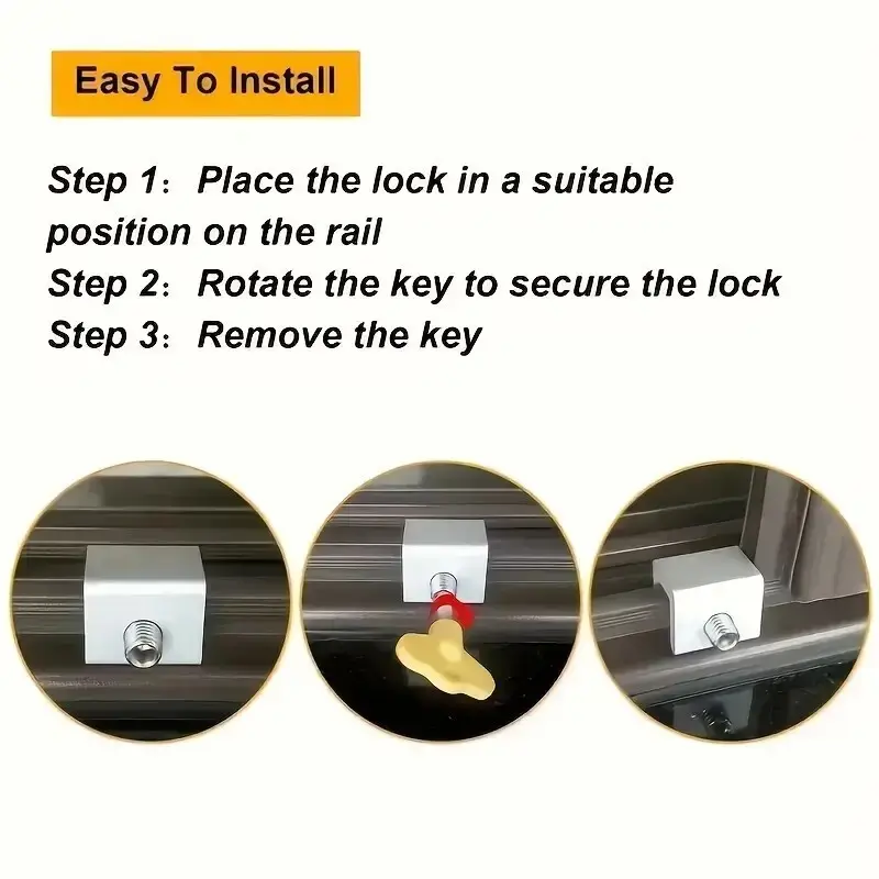 2x Aluminum Alloy Window Lock Stopper, Secure Your Home And Protect Your Family - image 4 | Free standard UK delivery included | Discount Quality Products