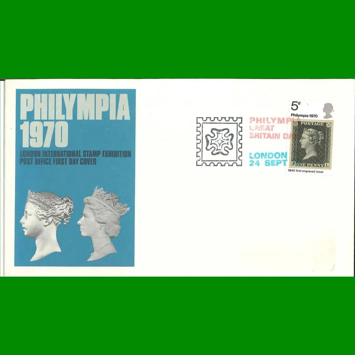 FDC Philympia 70' Stamp Exhibition, Post Office First Day Cover 24.9.1970