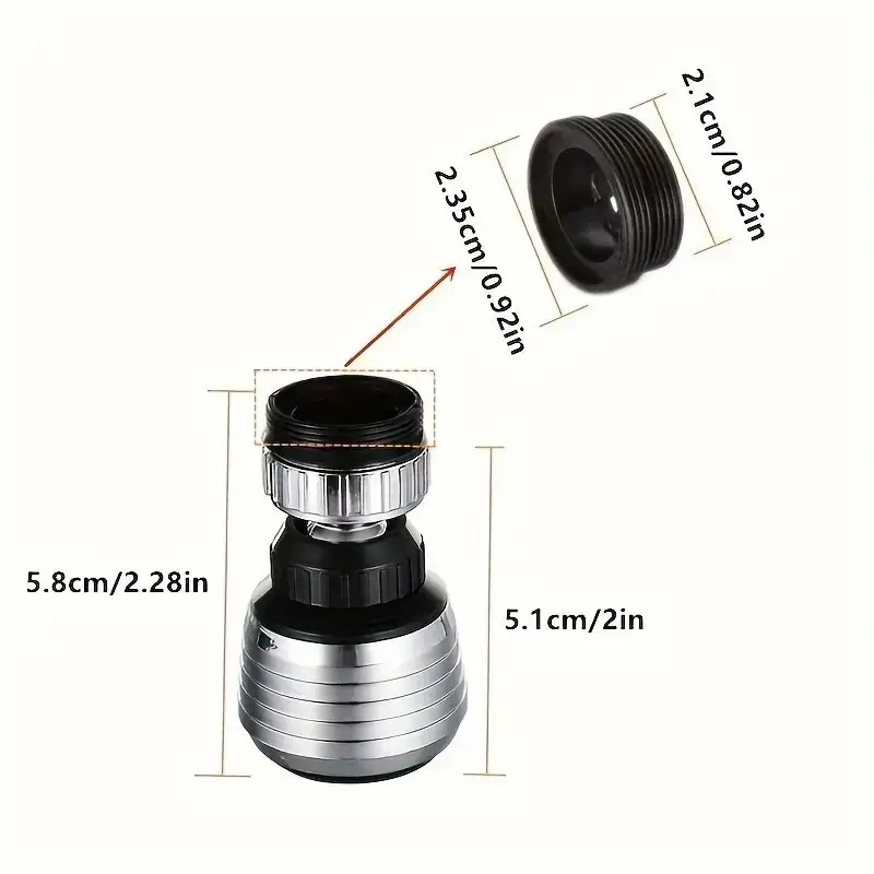 1x 360° Rotating Water Faucet Aerator Diffuser Faucet Nozzle Filter Adapter - image 9 | Free standard UK delivery included | Discount Quality Products