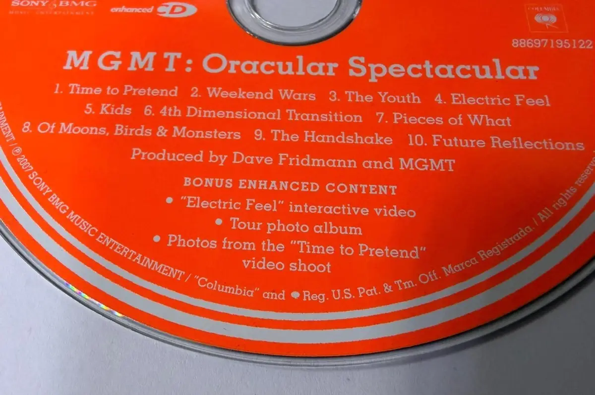 MGMT: Oracular Spectacular (2008) CD, Columbia, Electric Feel, Youth [Disc Only] - image 3 | Free standard UK delivery included | Discount Quality Products