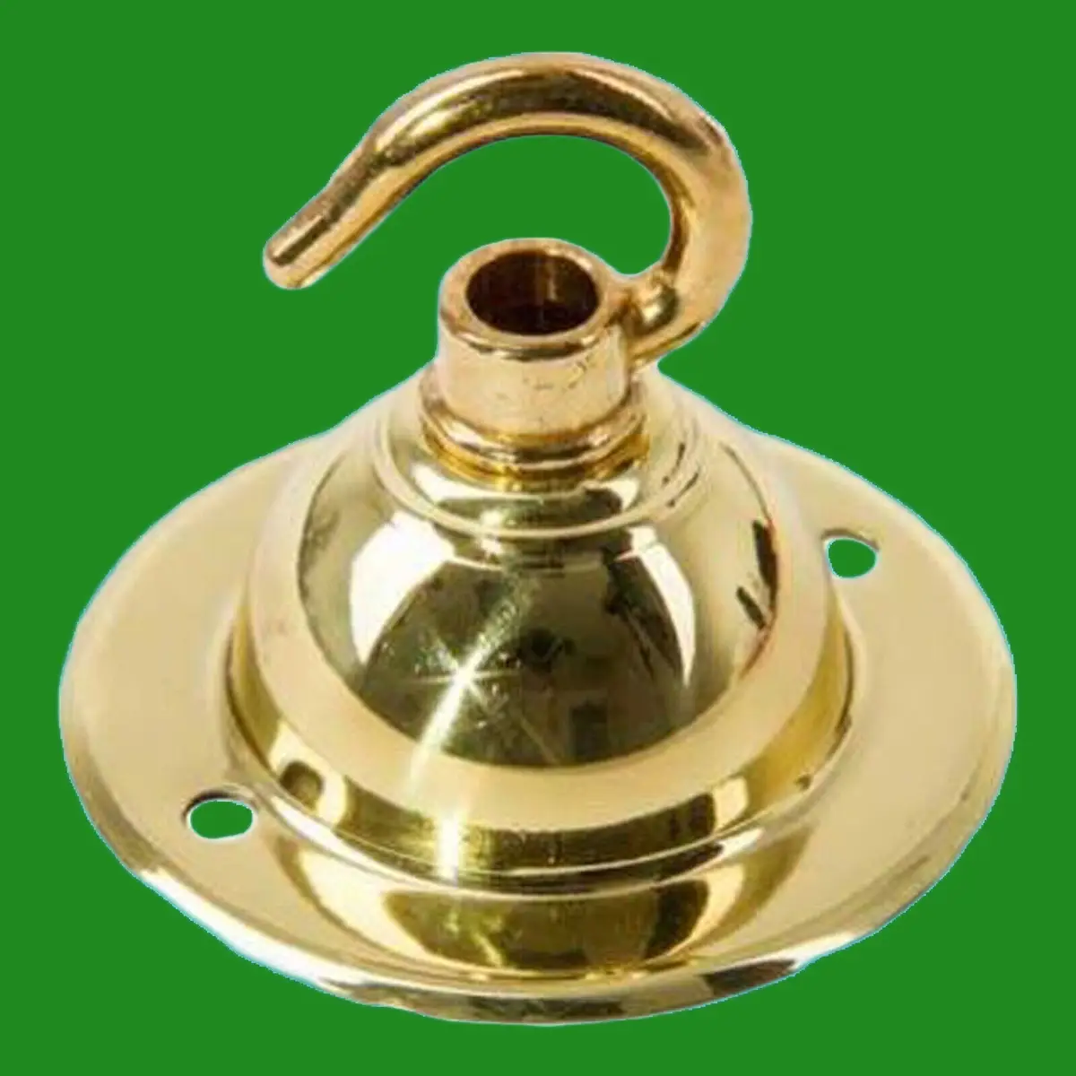 4x Polished Brass Ceiling Hook Plate Chandelier Light Fitting Base Fixing Plate