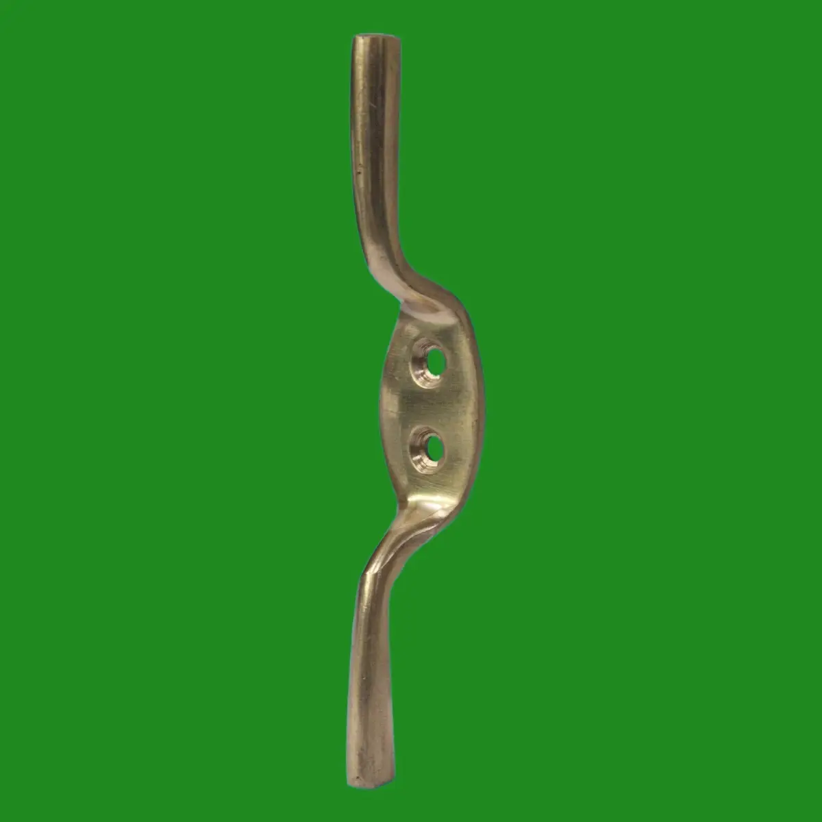 10x 100mm (4" Inch) Solid Brass Cleat Hook, Flag Pole Rope Halyard Washing Line - image 2 | Free standard UK delivery included | Discount Quality Products