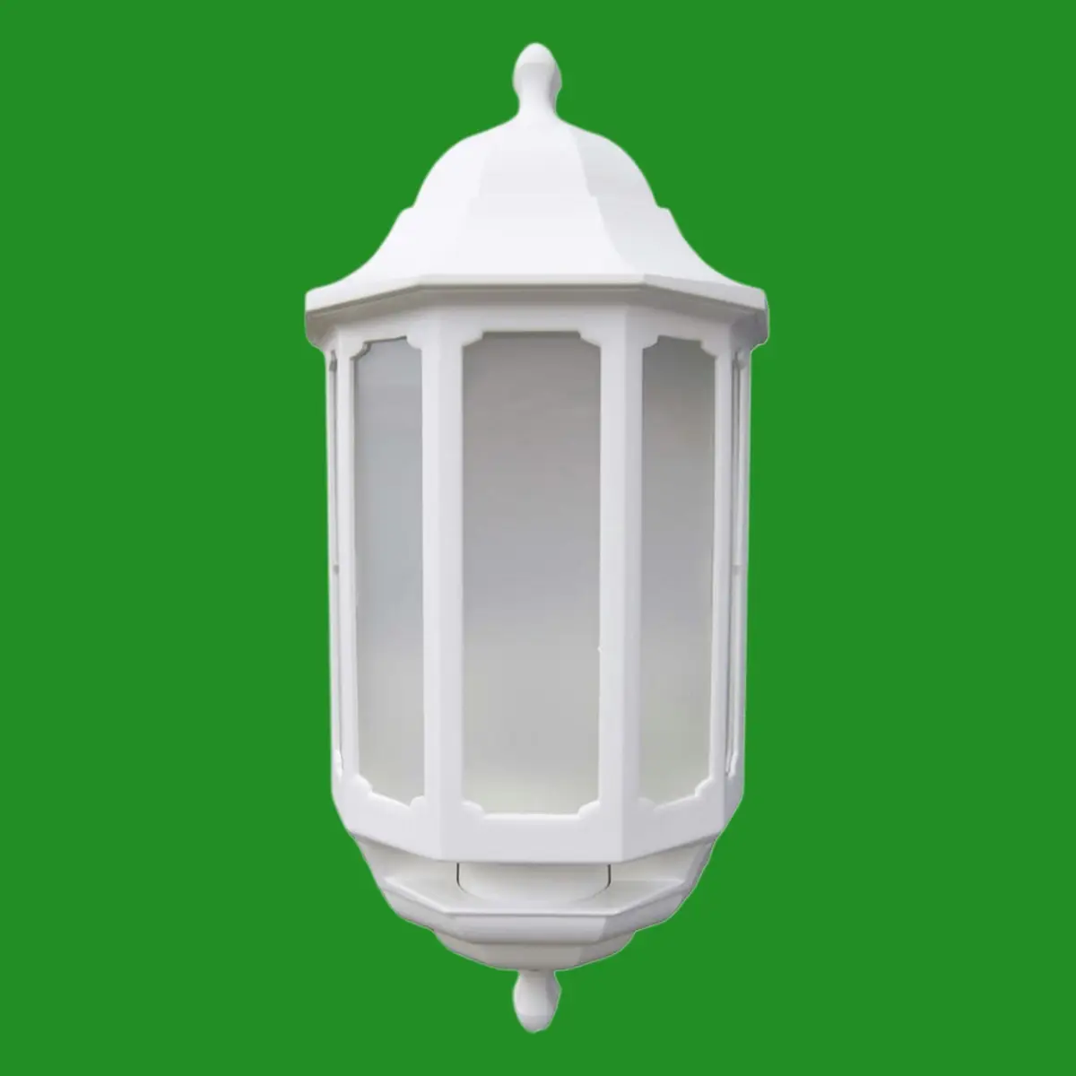 ASD 7.4W LED White Half Lantern Photocell Dusk Dawn Sensor Wall Light 4000K Lamp