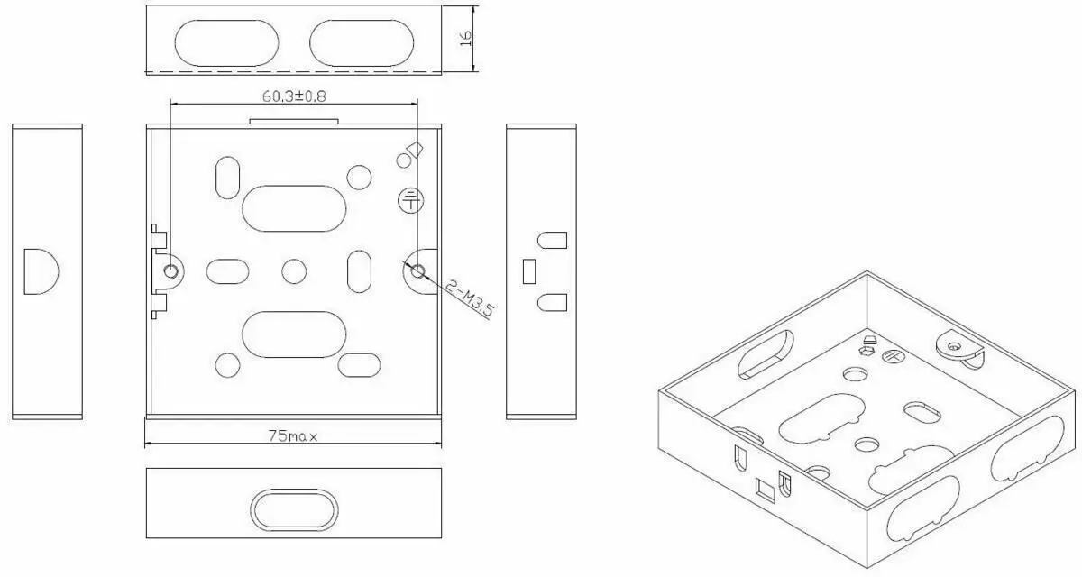2x 16mm Deep 1 Gang Galvanised Steel Wall Recessed Socket Installation Back Box - image 2 | Free standard UK delivery included | Discount Quality Products