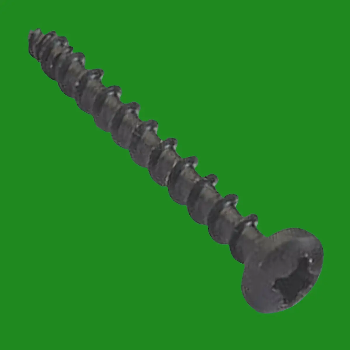 100x 1 1/4" Black Japanned, No. 6, Slotted, Round Head, Wood Screws