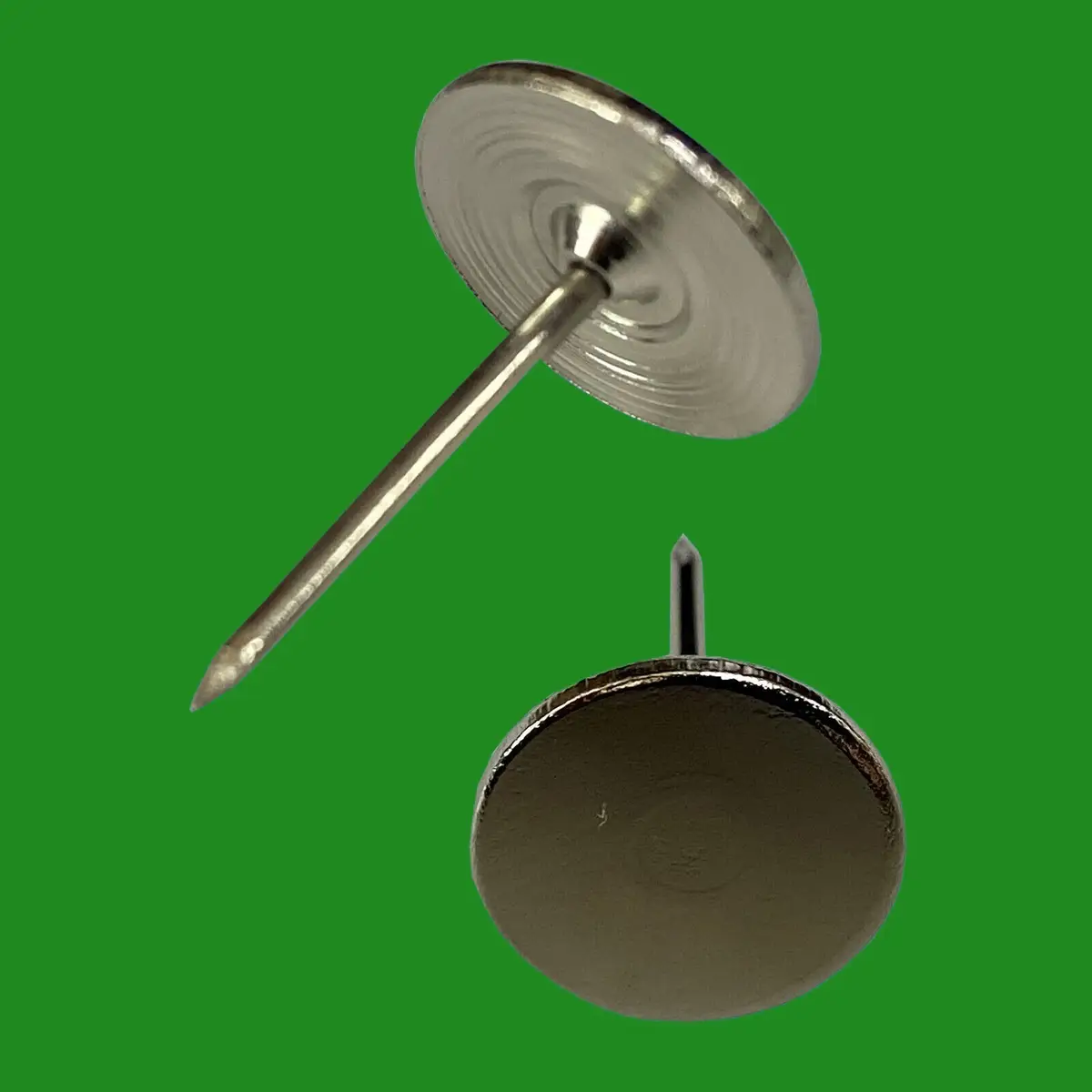 10x 14mm Round Galvanised Steel Counter Piece Plate Pin for Magnetic Catches