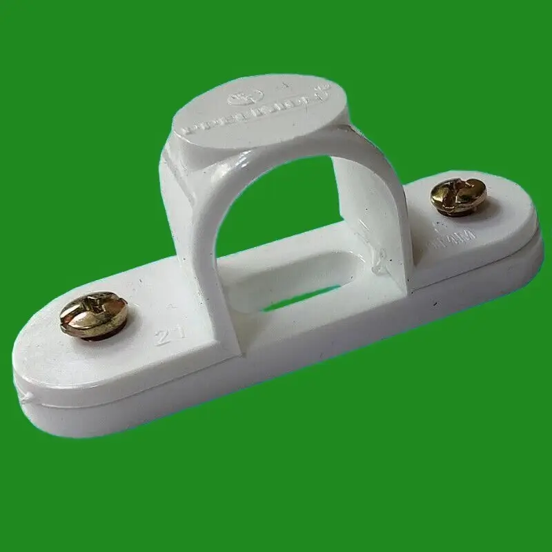 4x 20mm White PVC Spacer Bar Saddle For Electrical Wiring Cable Conduit Wall