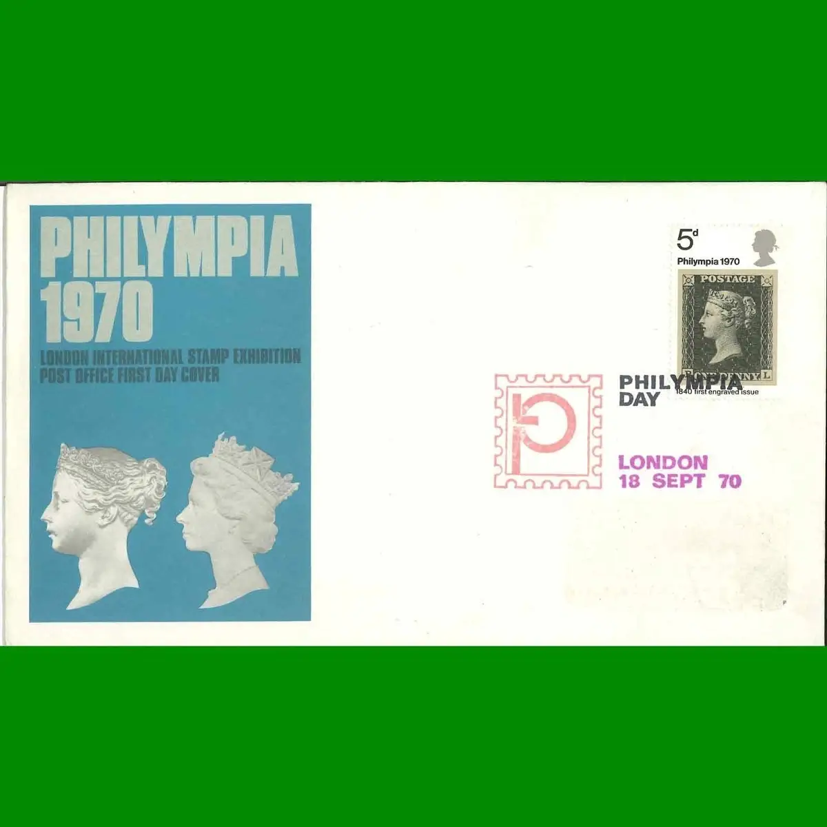 FDC Philympia 70' Stamp Exhibition, Post Office First Day Cover 18.9.1970