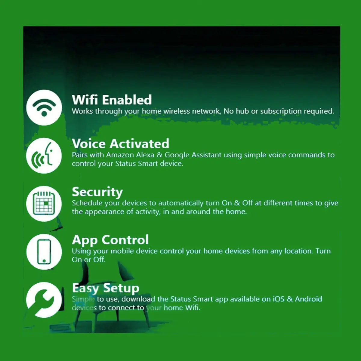 1 Gang Smart WIFI Plug Adaptor APP Voice Control Amazon Alexa/Google White - image 5 | Free standard UK delivery included | Discount Quality Products