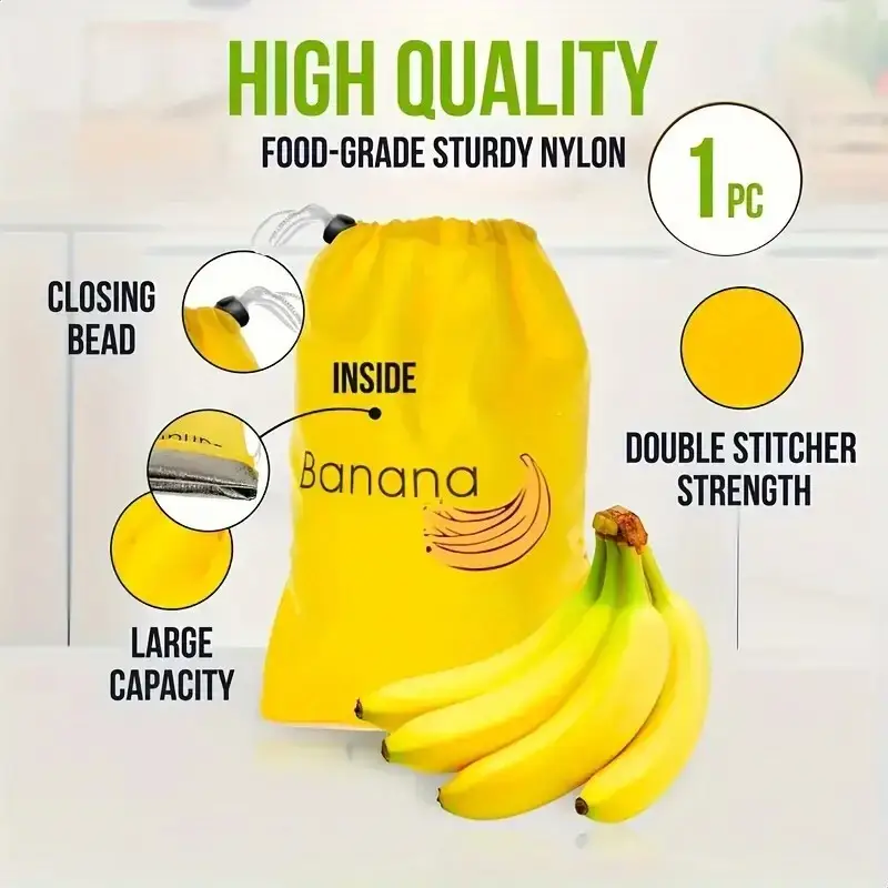 1x Banana Storage Bag, Fruit Preservation, Prevent Early Ripening, Fruit Storage