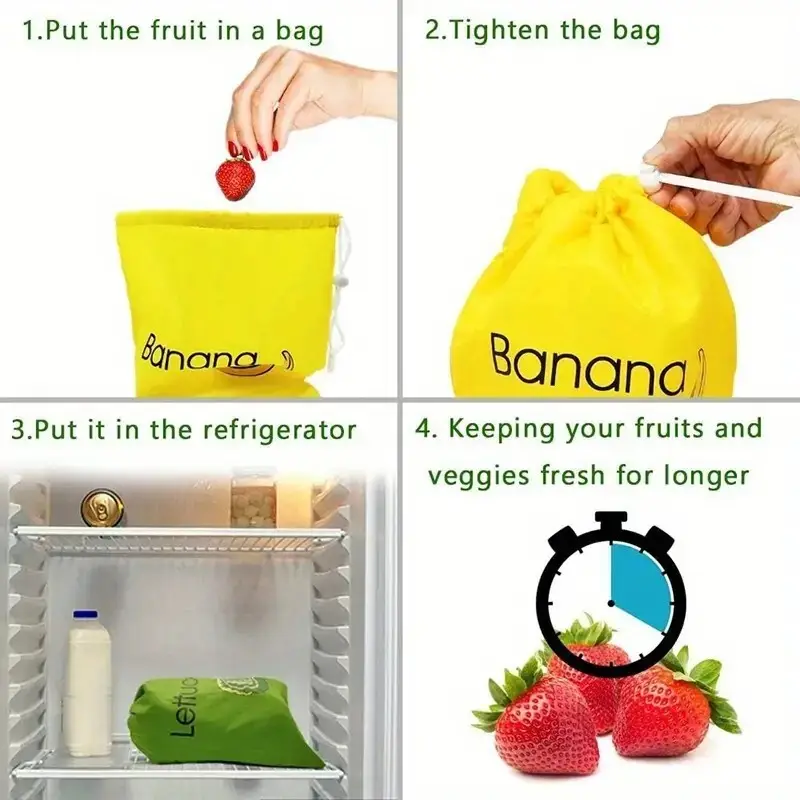 1x Banana Storage Bag, Fruit Preservation, Prevent Early Ripening, Fruit Storage - image 5 | Free standard UK delivery included | Discount Quality Products