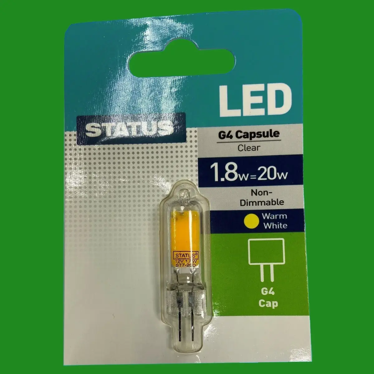 1x 1.8W (=20W) G4 12V Capsule LED Low Energy Light Bulb Lamp