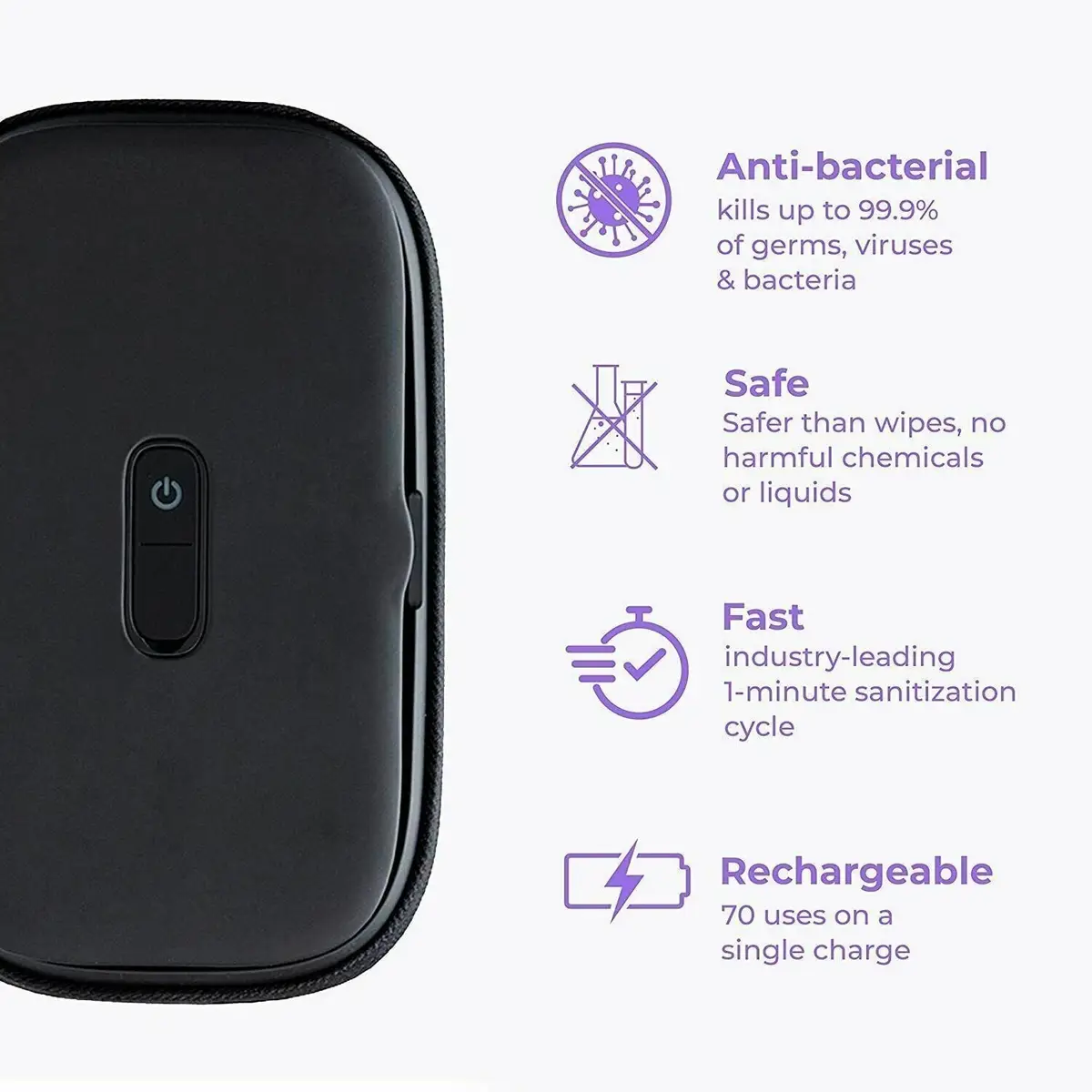 Portable UV Mobile Phone Sanitiser, Smartphone, Kills 99.9% Bacteria & Viruses - image 4 | Free standard UK delivery included | Discount Quality Products
