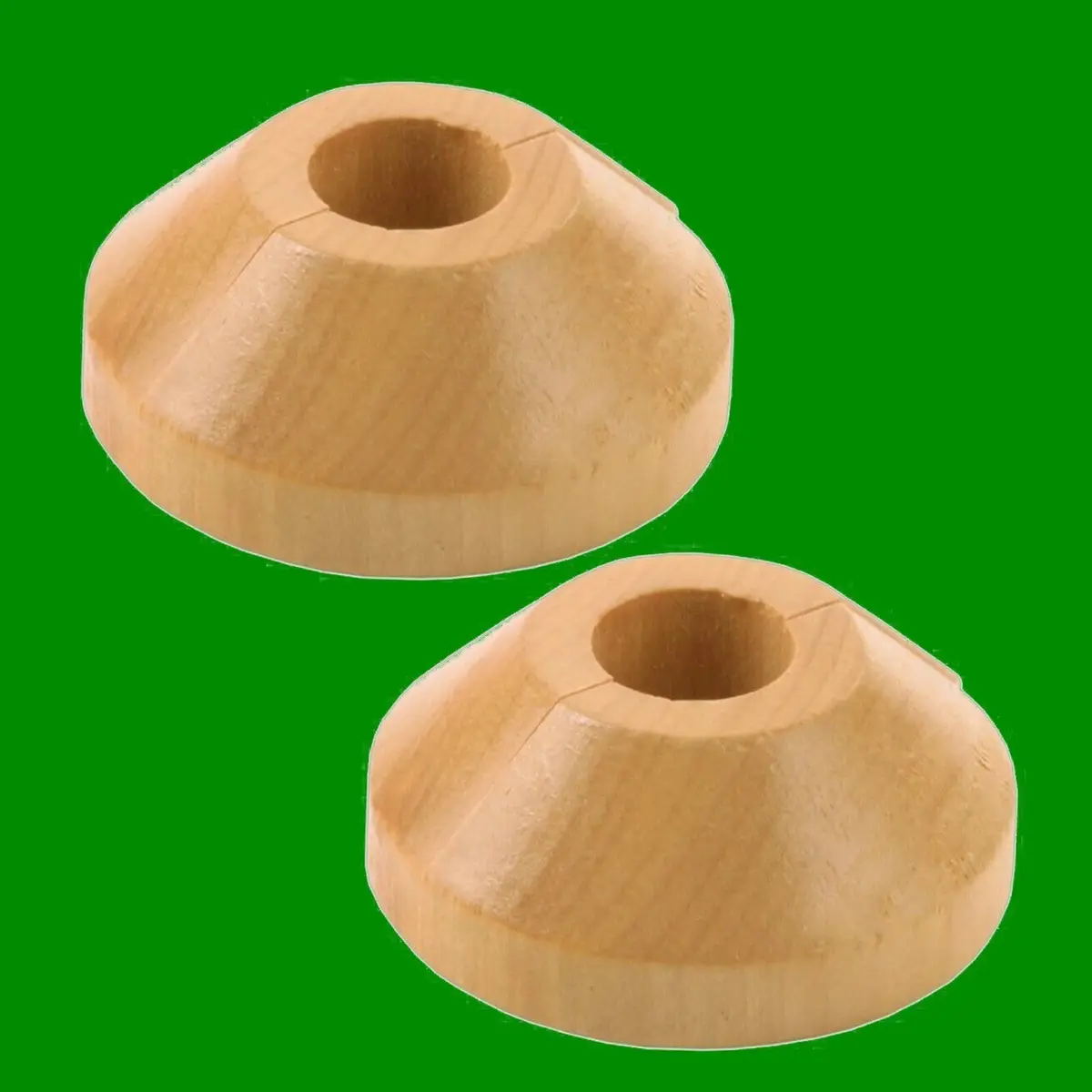 8x Varnished Maple Wood Radiator Pipe Collars for 15mm Pipe Easy Fit Covers - image 3 | Free standard UK delivery included | Discount Quality Products