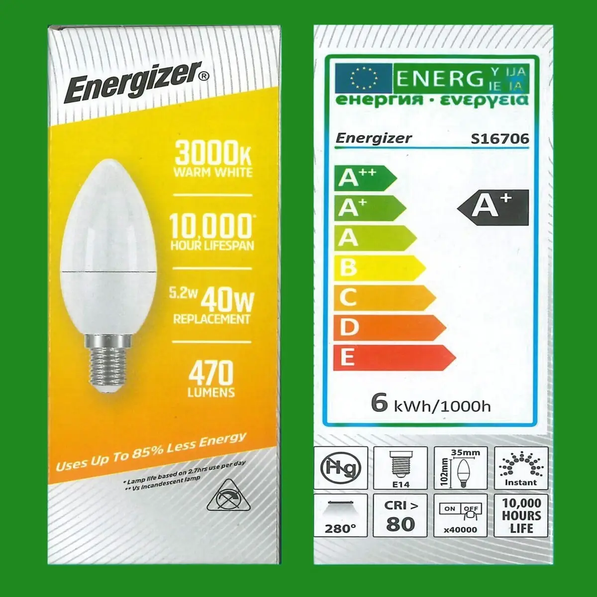 4x 5.2W (=40W) LED Candle 3000K SES Warm White Opal E14 Small Screw Light Bulb - image 4 | Free standard UK delivery included | Discount Quality Products