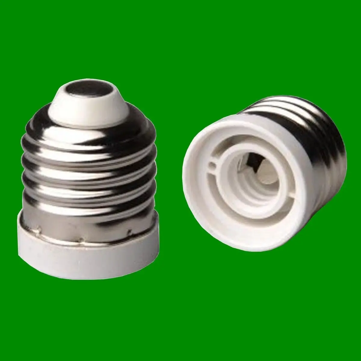 2x E27 Male to E12 Female Base, Light Bulb Lamp Adaptor Converter, Edison Screw