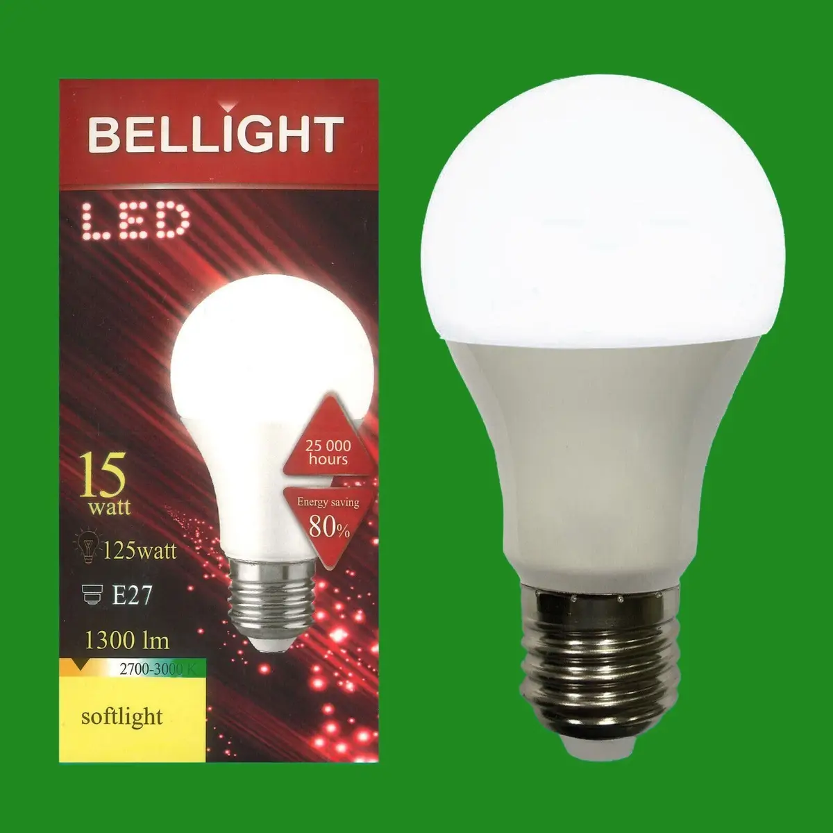 6x 15W (=125W) LED GLS A65 ES Edison E27 3000K Warm White Lamp Light Bulb