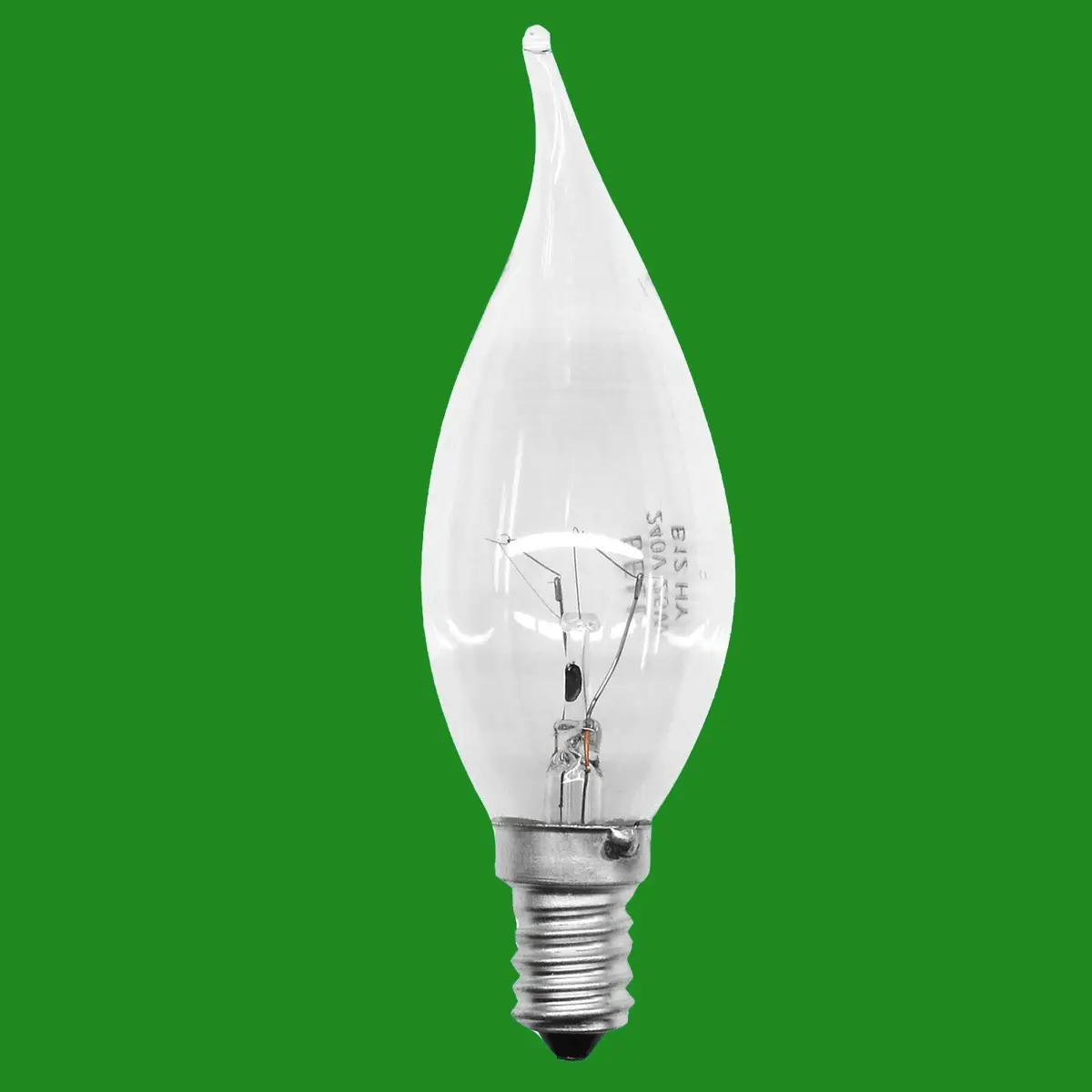 100x 25W Clear Bent Tip Candle Dimmable Light Bulb SES E14 Small Edison Screw