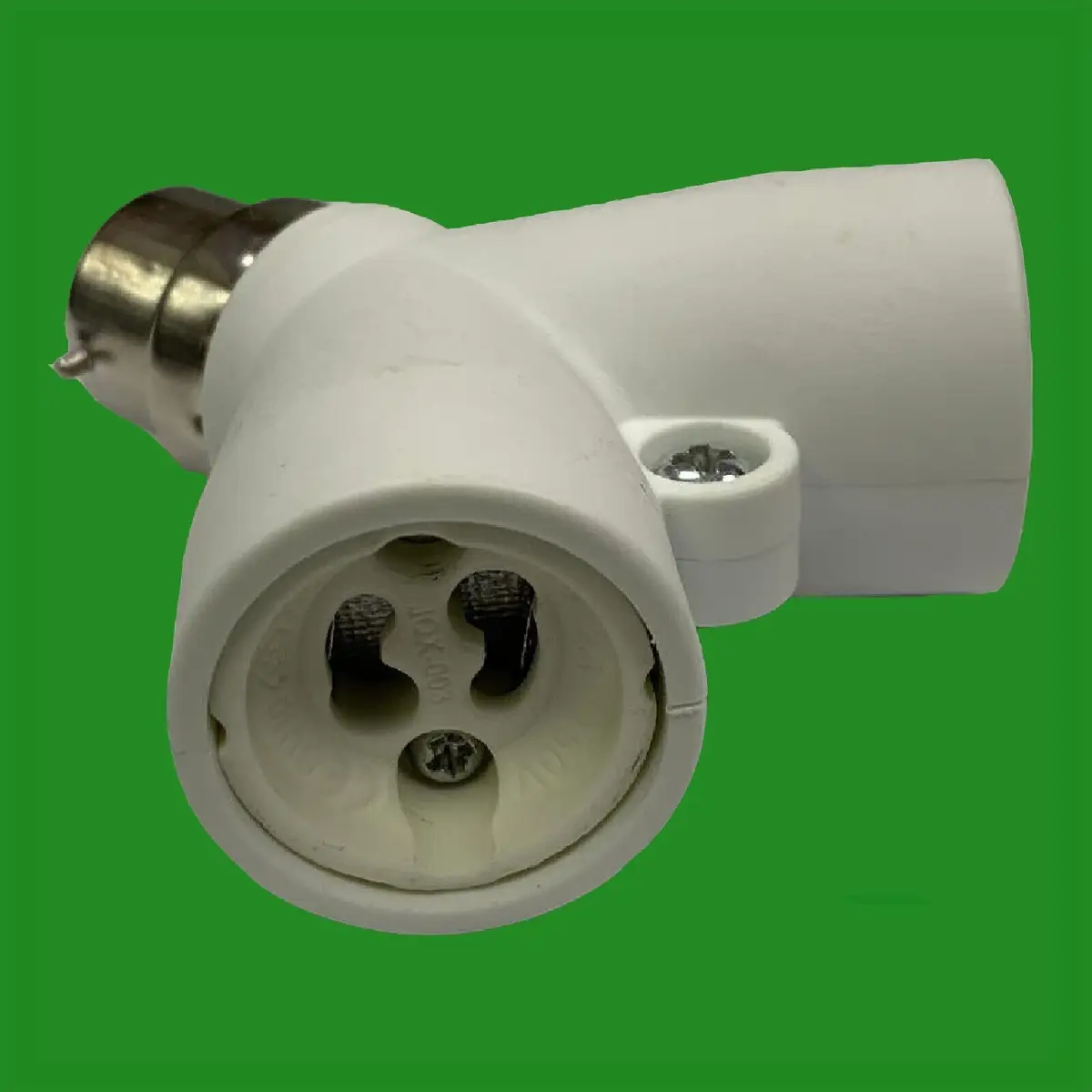 1x B22 to 2xGU10 2 Into 1 Light Bulb Lamp Socket Fitting Adaptor Splitter