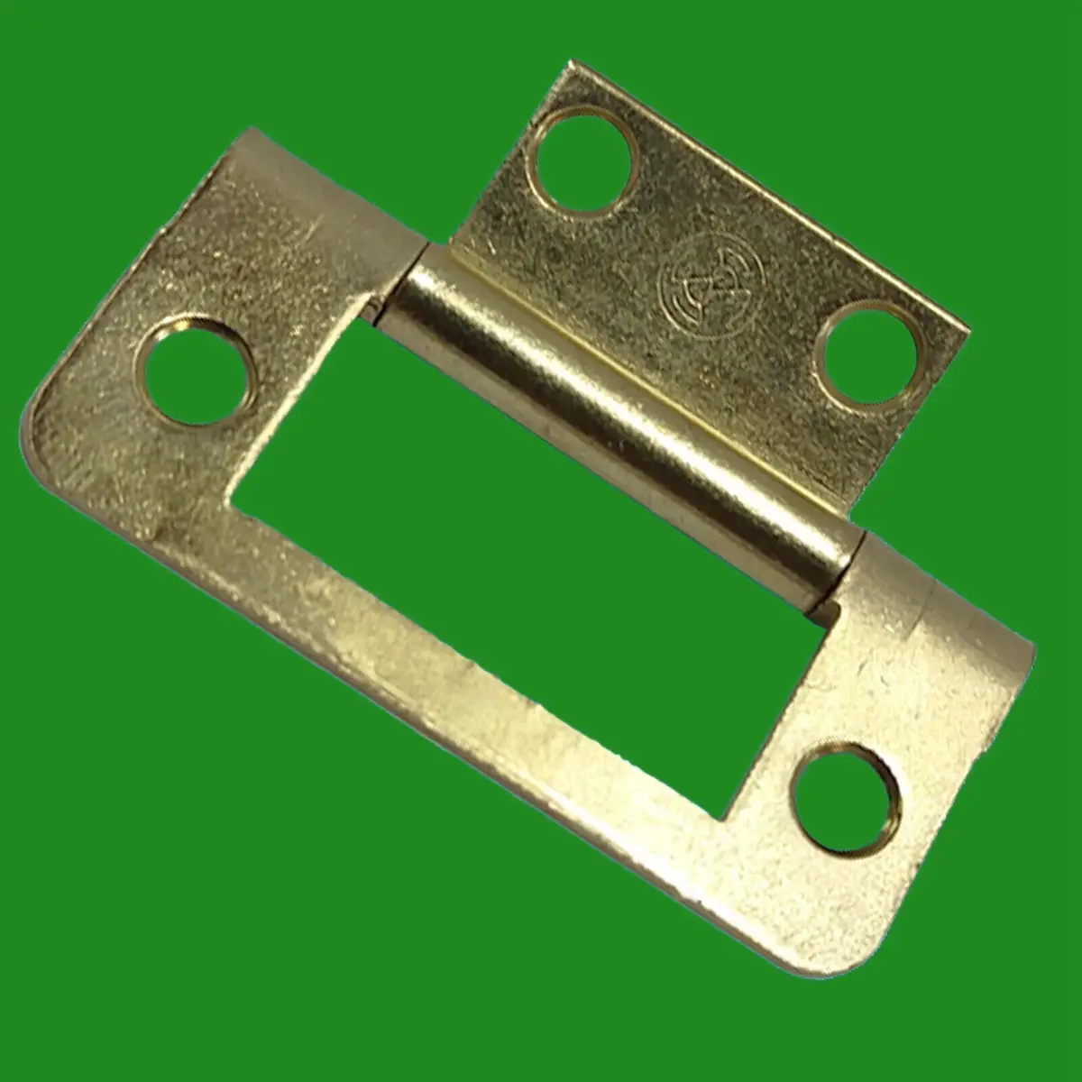 10x 50mm x 28mm 2 Inch Hurlinge Mild Steel Brass Coated Flush Inset Door Hinge