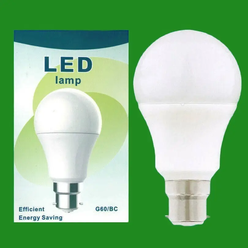 2x 7W Dimmable LED Frosted G60 Globe Light Bulb 4000K BC B22 Bayonet Cap Lamp