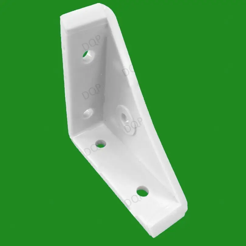 4x 50mm 2" Plastic White Cranked Corner Gusset Brace Angle Brackets, Furniture - image 2 | Free standard UK delivery included | Discount Quality Products