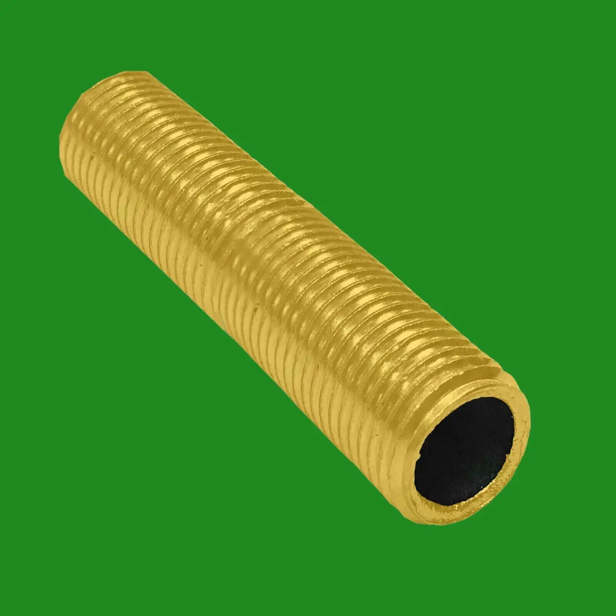 8x M10 50mm x 10mm Brass Allthread Hollow Thread Rod Tube Electrical Lamp Nipple