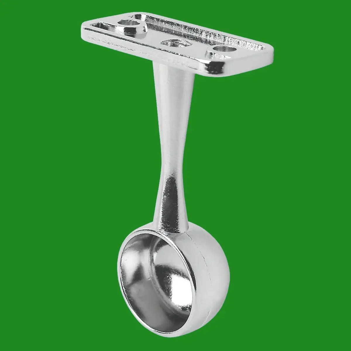 10x 19mm 3/4" End Rail Hanging Supports, Round Chrome Brackets, Wardrobe Clothes
