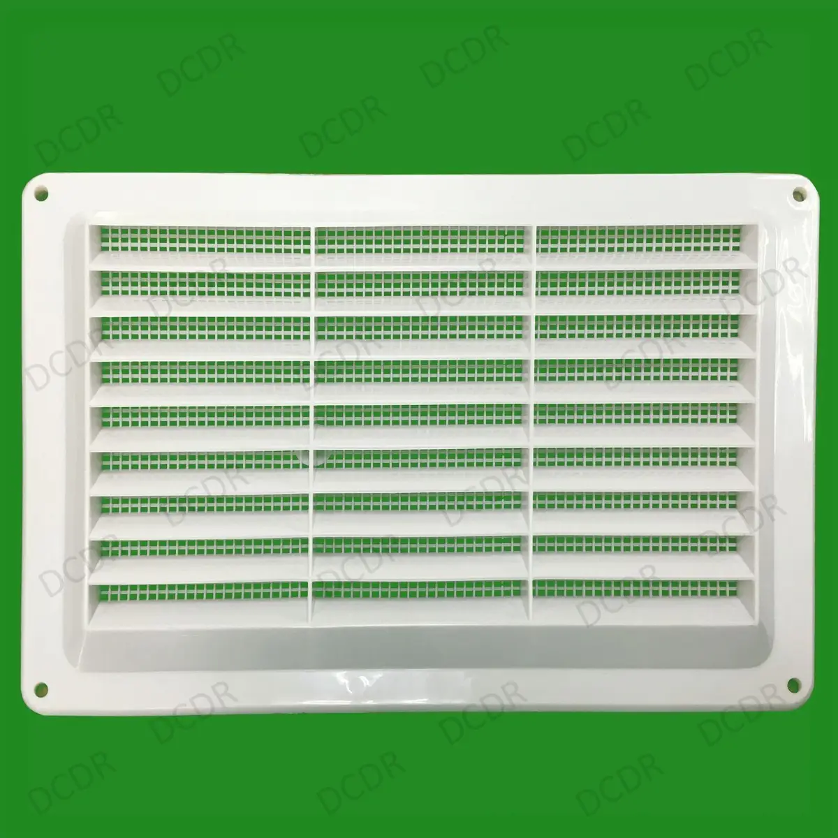 2x Fixed Louvre Vent With Flyscreen 257mm x 163mm Free Air Flow Ventilation