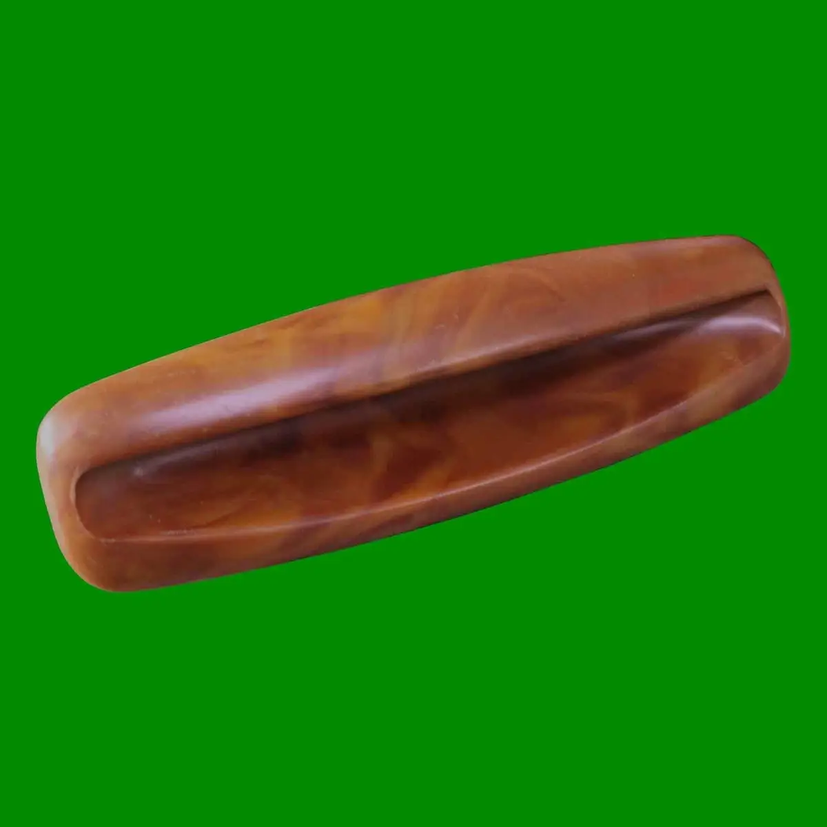 1x Plastic Walnut Wood Effect Recessed Handle 110mm, Drawer, Kitchen Cupboard