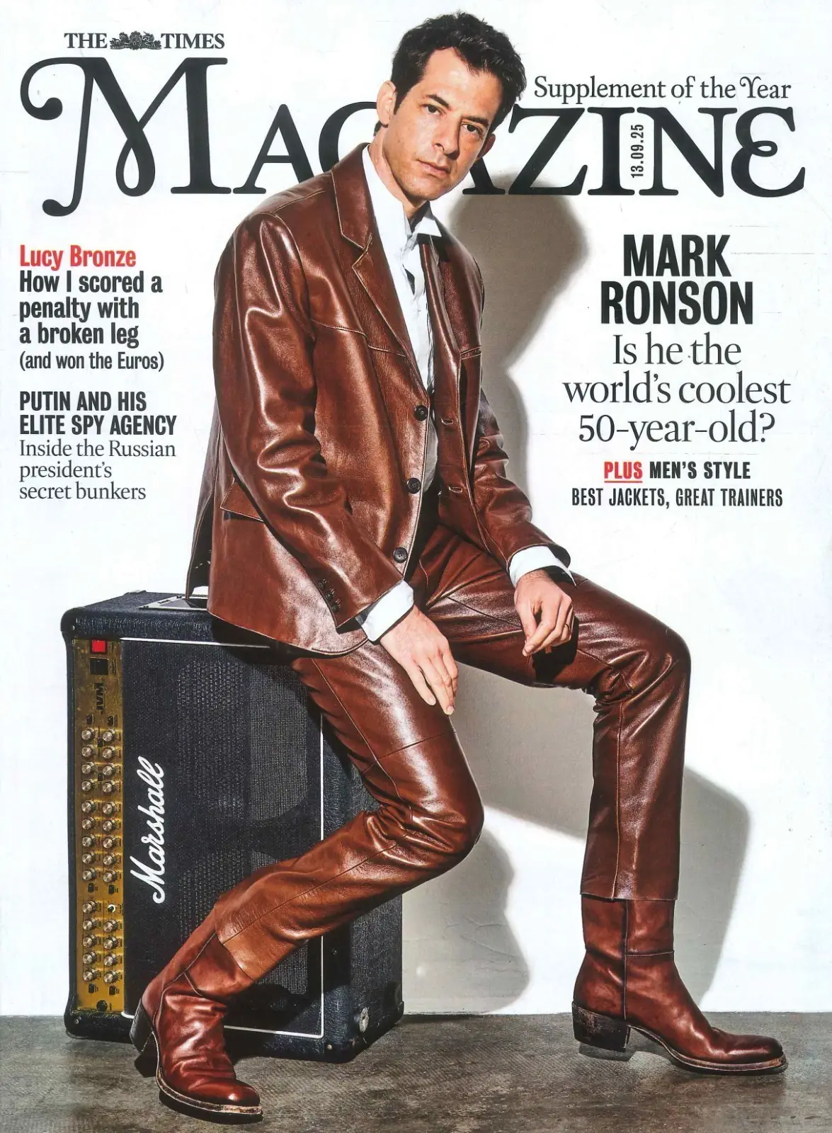 Times Magazine: Mark Ronson, Lucy Bronze, Vladimir Putin, Giles Coren, 13.9.25 - Free standard UK delivery included | Discount Quality Products