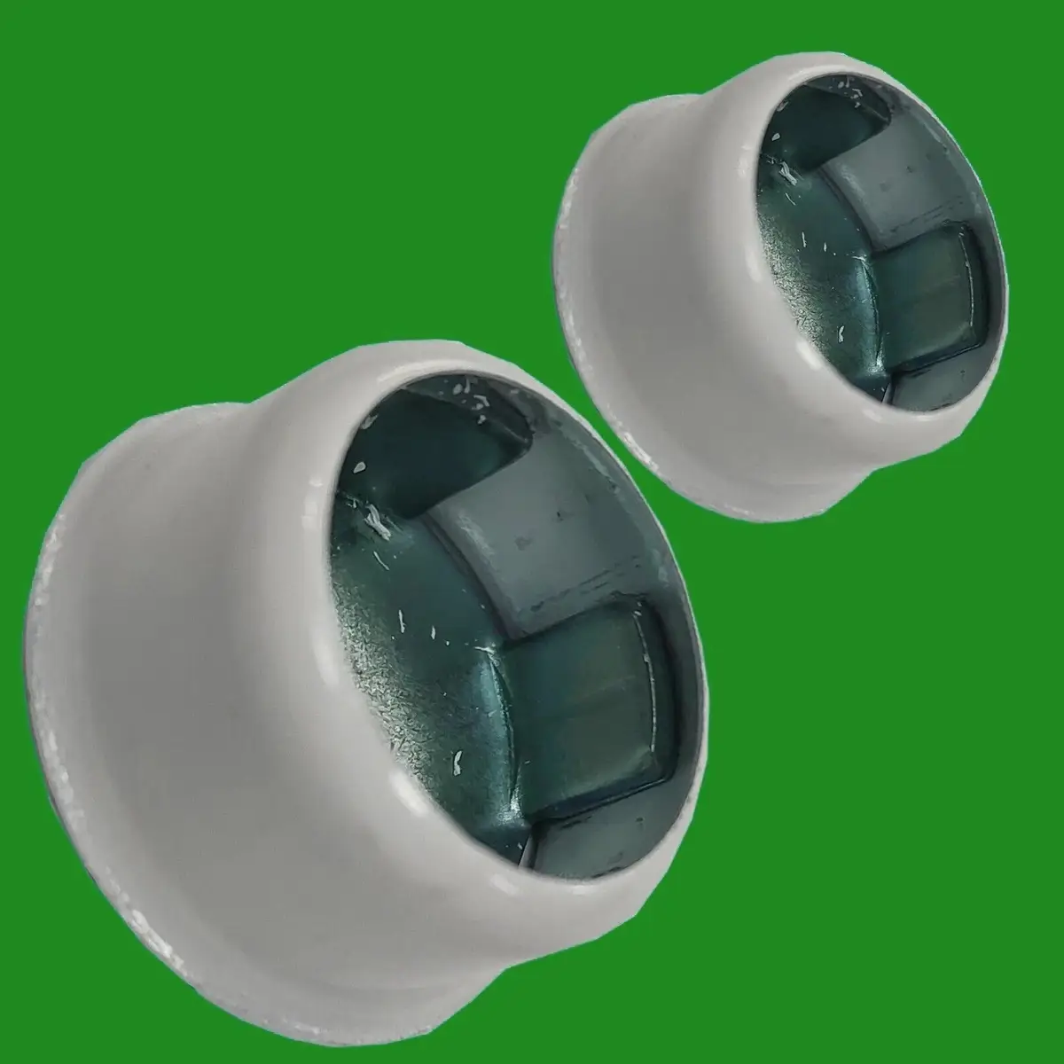 4x 19mm 3/4" White Invisible Rail End Sockets Wardrobe, Curtain Pole Supports - image 3 | Free standard UK delivery included | Discount Quality Products