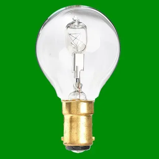 50x 20W (=25W) Halogen Dimmable Clear Golf B15 Light Bulb Lamp SBC Mini Globe