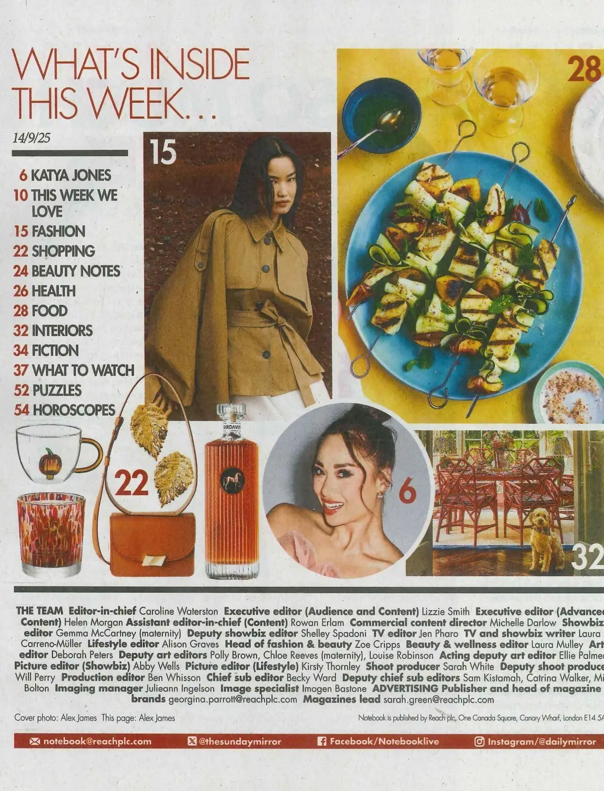 Sunday Mirror Notebook Magazine: Katya Jones, Nouvelle Vague, Fashion, 14.9.25 - image 2 | Free standard UK delivery included | Discount Quality Products