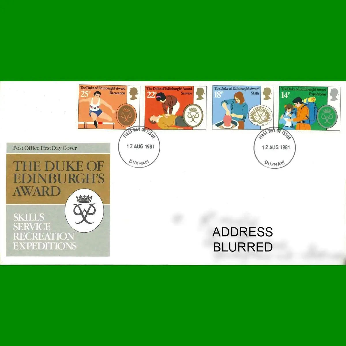 FDC The Duke of Edinburgh's Award Stamps Post Office First Day Cover, 12.8.1981