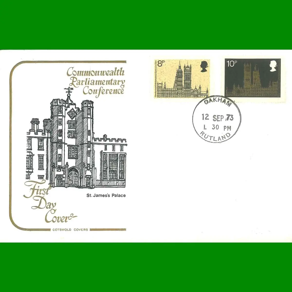 FDC 19th Commonwealth Parliamentary St. James's Palace First Day Cover 12.9.1973