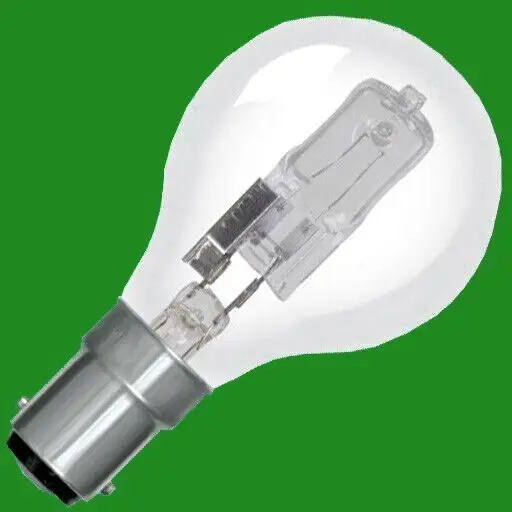 2x 18W =23W Halogen Dimmable Clear Round Energy Saving Light Bulbs, SBC B15 45mm