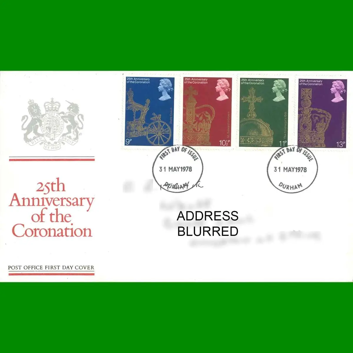 FDC 25th Anniversary of the Coronation Post Office First Day Cover, 31.5.1978