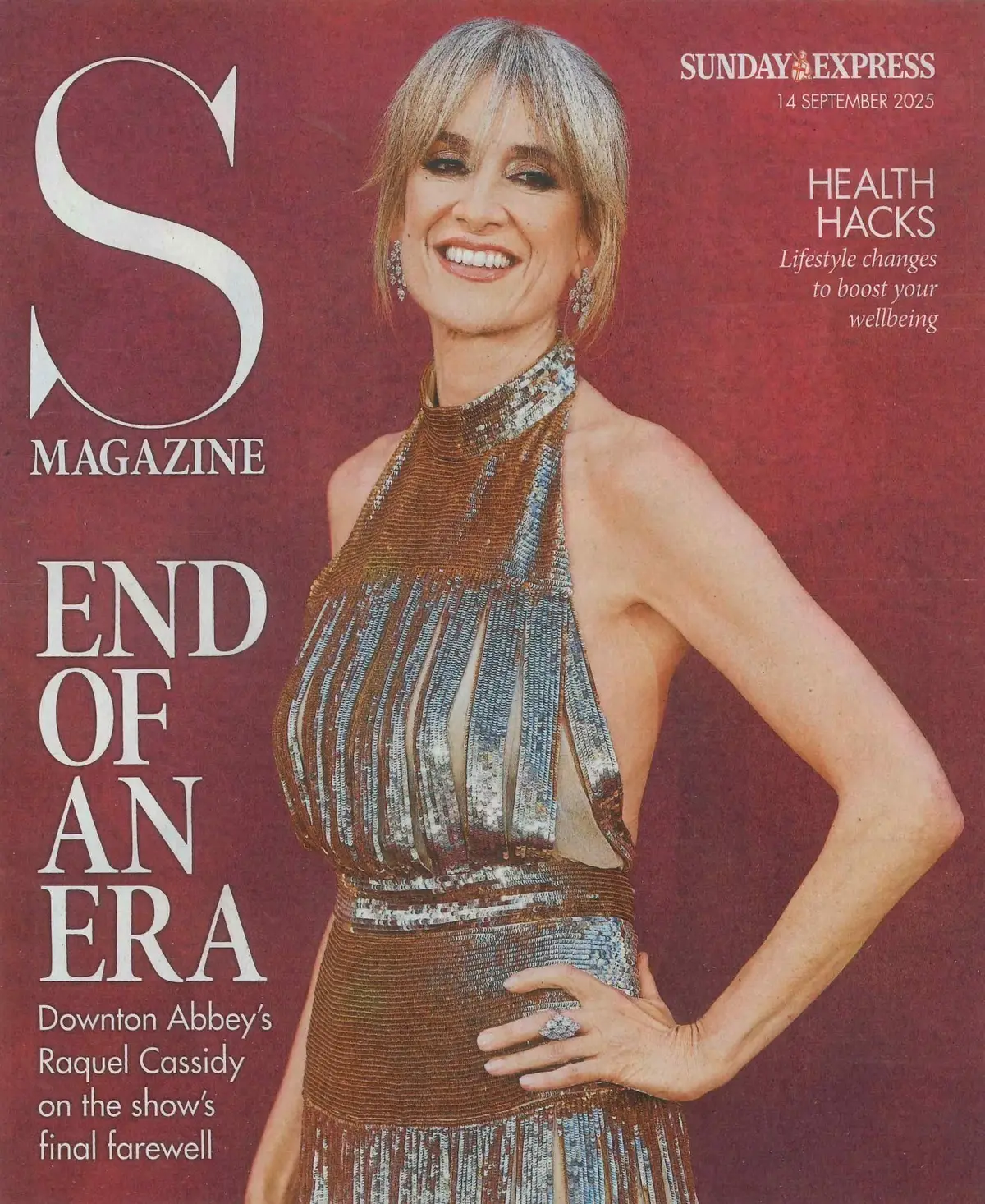 Sunday Express Magazine Downton Abbey's Raquel Cassidy Farewell, Fashion 14.9.25