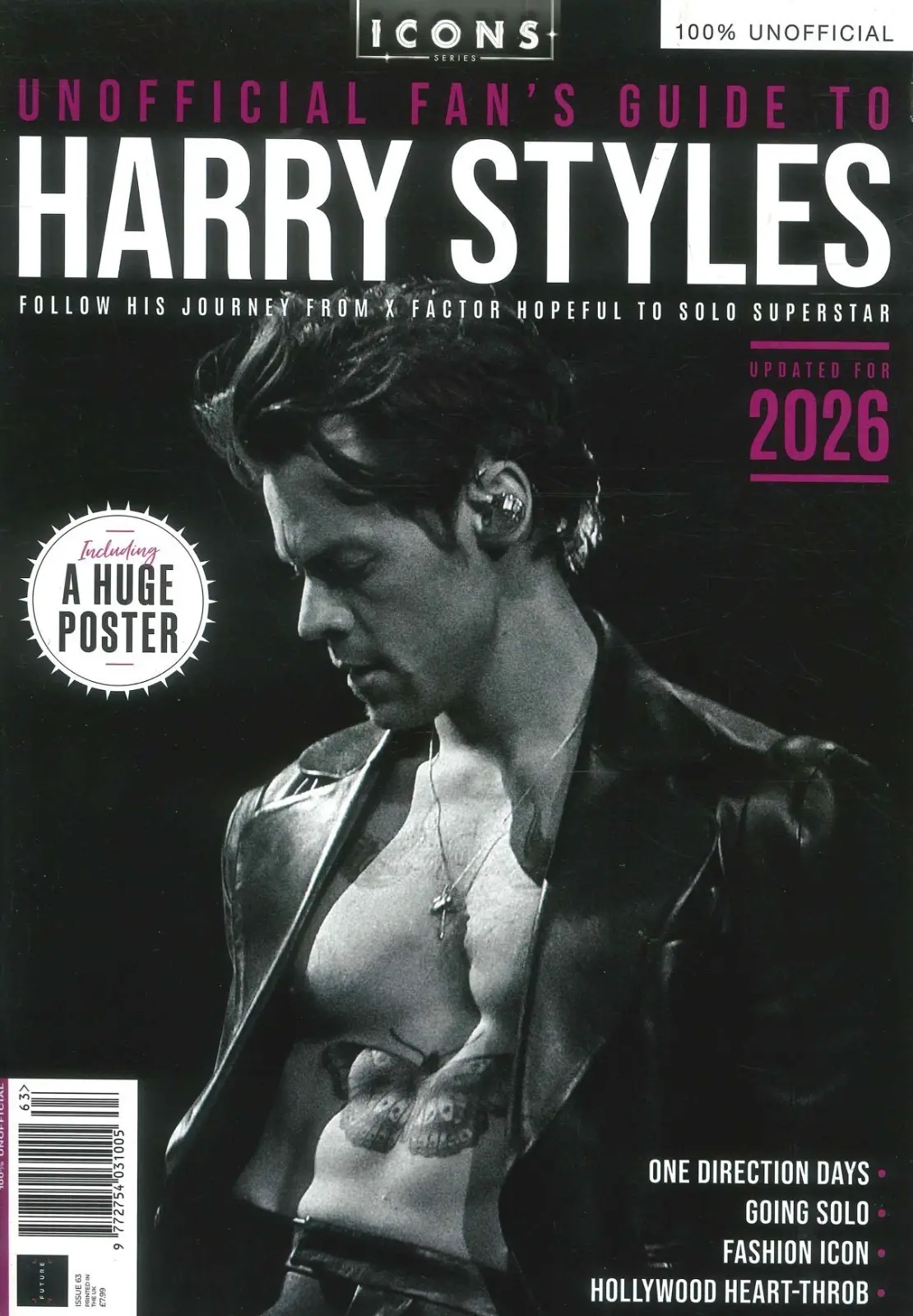 Harry Styles Magazine: Icon Series, Fans Guide, 1D, X Factor, Huge Poster, 2026