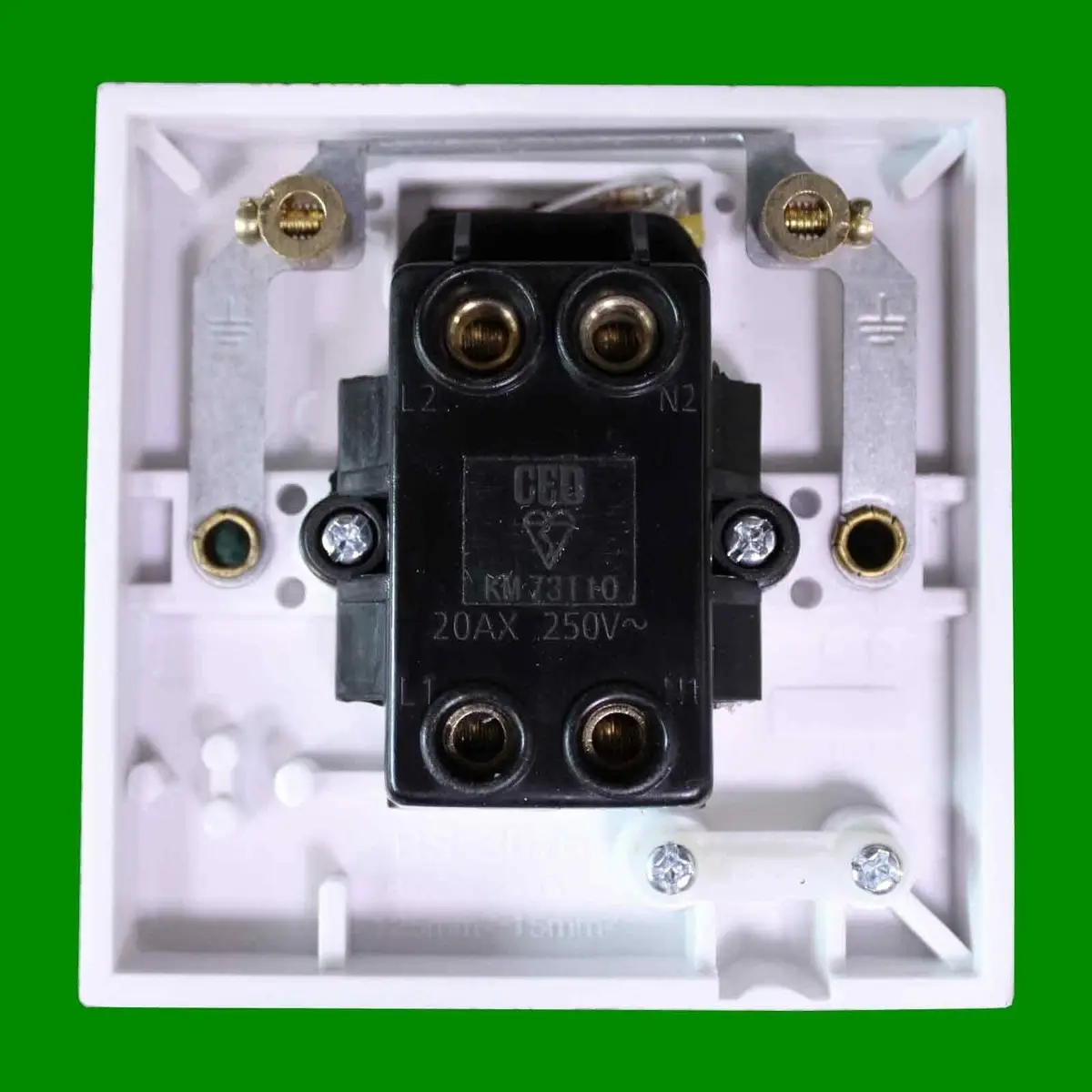 1x White 1 Gang Double Pole DP Control Switch Isolator with Neon Light 20A, 250V - image 2 | Free standard UK delivery included | Discount Quality Products