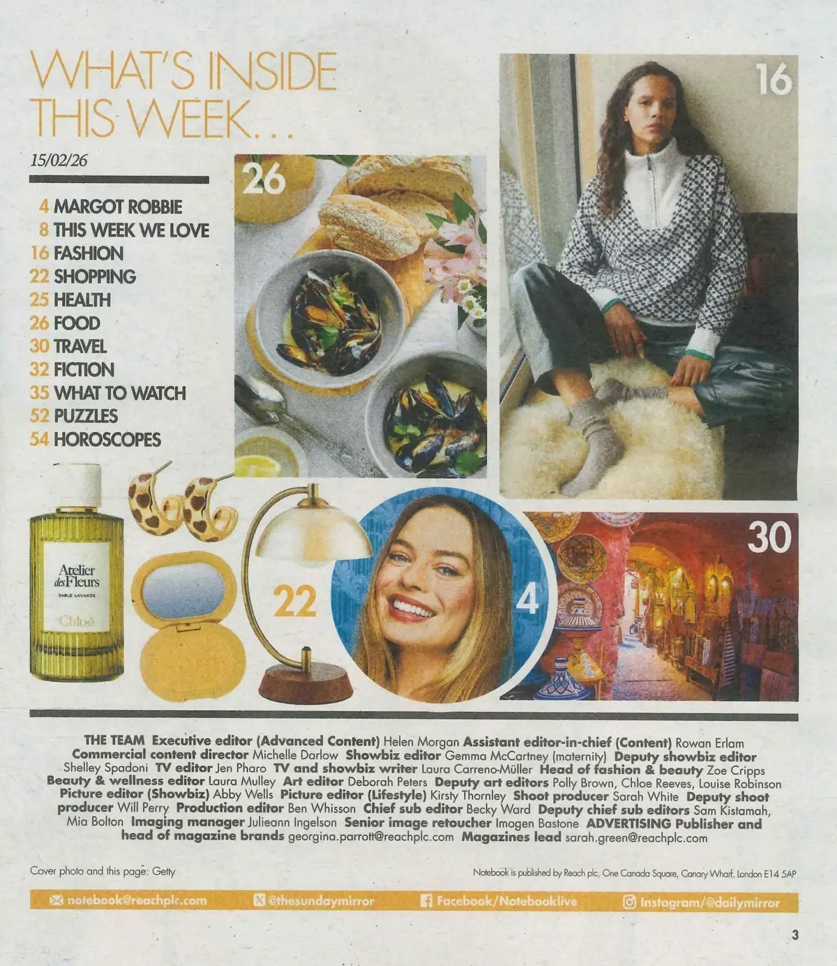 Sunday Mirror Notebook Magazine: Margot Robbie, Wuthering Heights, 15.2.26 - image 3 | Free standard UK delivery included | Discount Quality Products