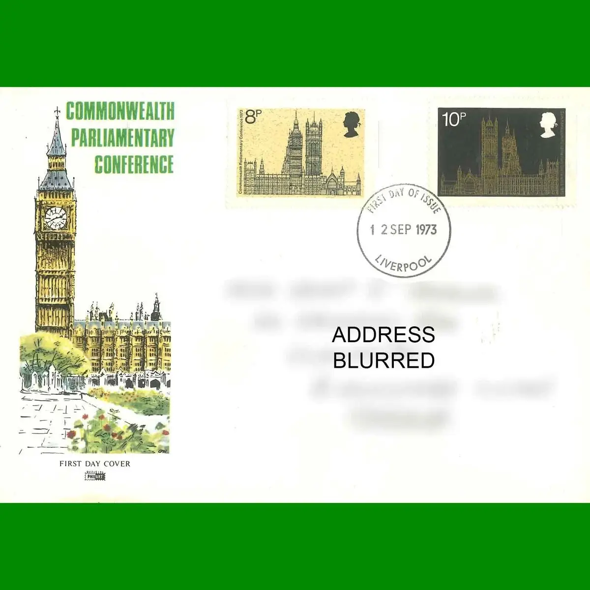 FDC 19th Commonwealth Parliamentary Conference First Day Cover Stamps, 12.9.1973