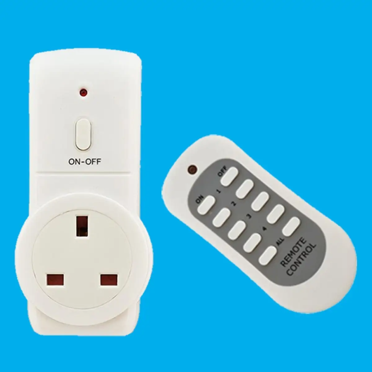 1x Wireless UK Plug-in Mains Remote Controlled Energy Saving Sockets Switch Set