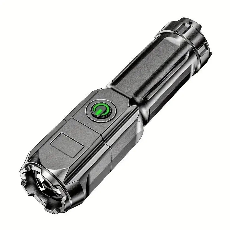 LED Flashlight Zoomable Torch USB Rechargeable, Outdoor Camping, Hiking &amp; Indoor