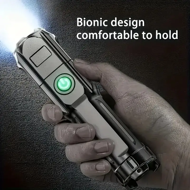 LED Flashlight Zoomable Torch USB Rechargeable, Outdoor Camping, Hiking & Indoor - image 3 | Free standard UK delivery included | Discount Quality Products